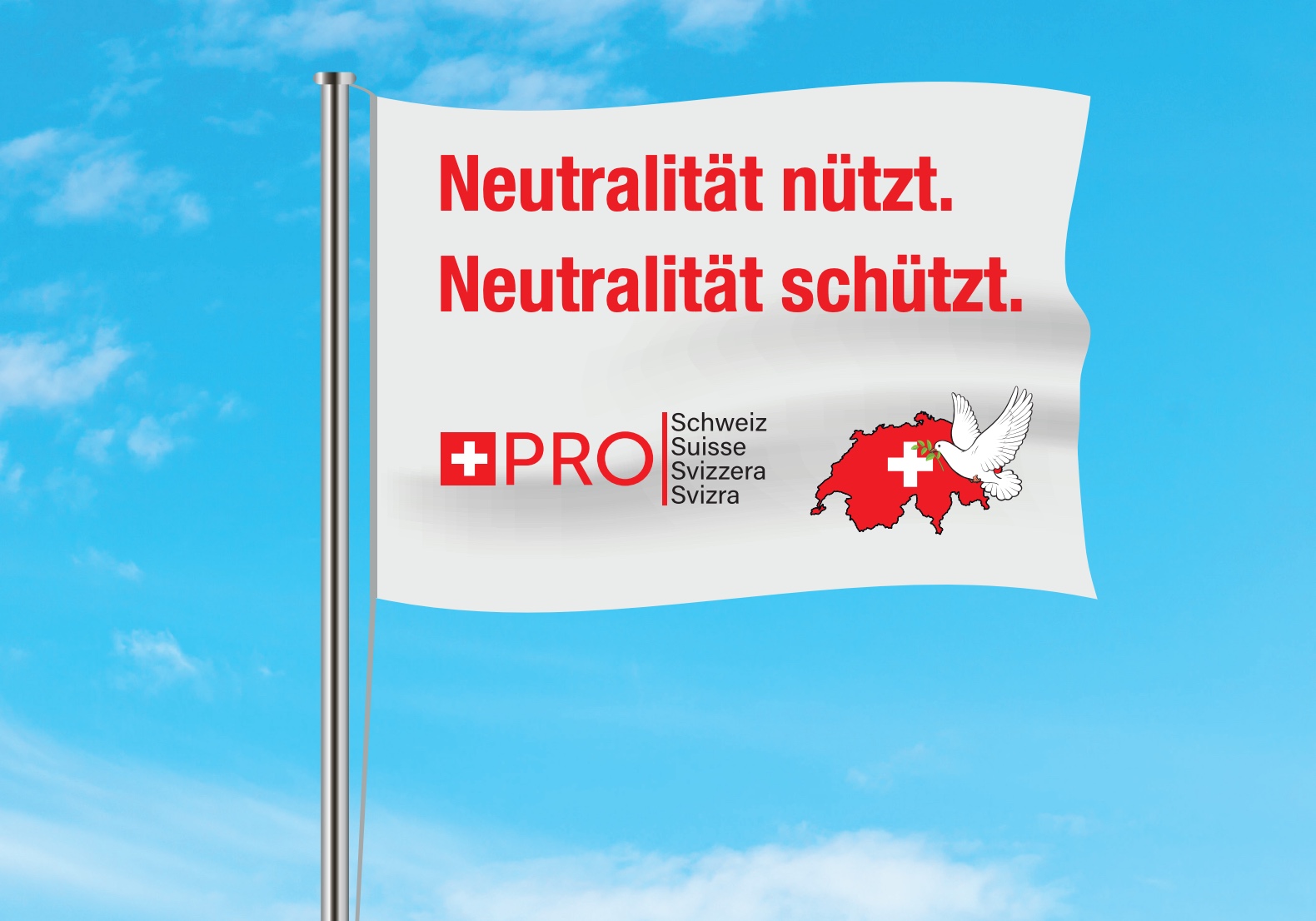 Stangenfahne «Neutralität-Ja»