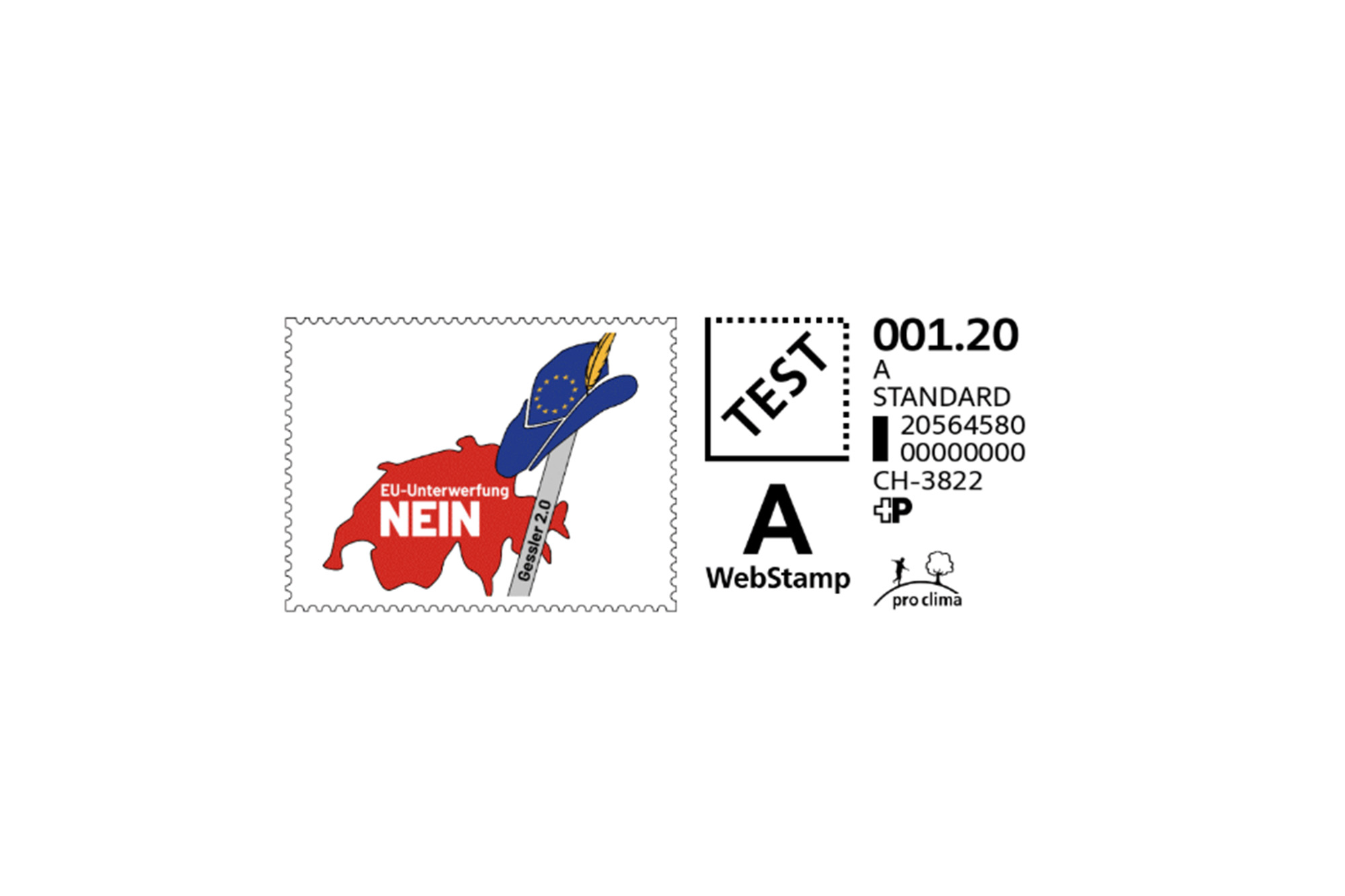 Briefmarken «EU-Nein»