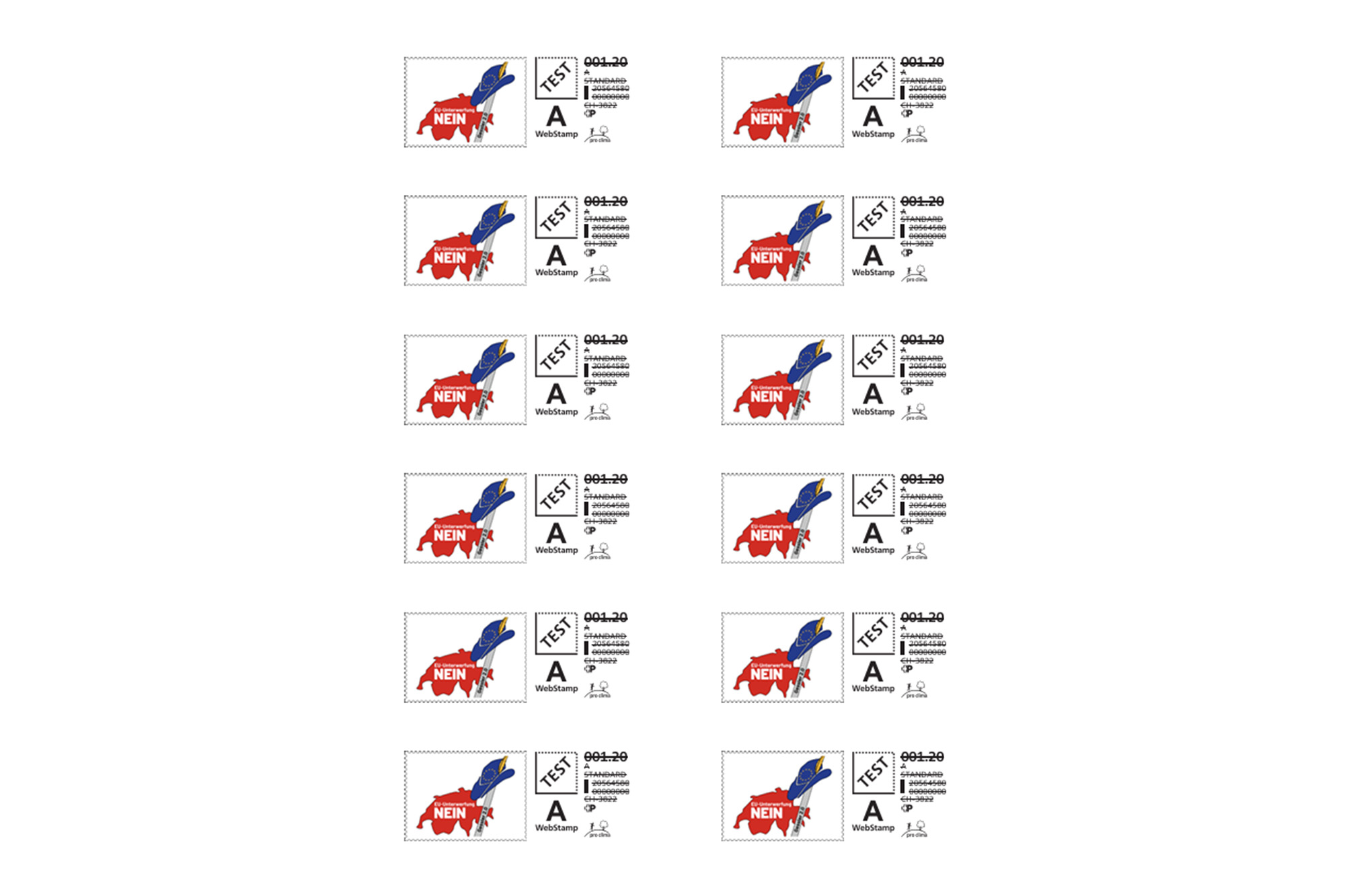 Briefmarken «EU-Nein» – Bild 2